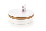 MICHELLE c. table, color: white / golden oak