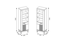 ITAM 08 L/R Skapis ar plauktiem